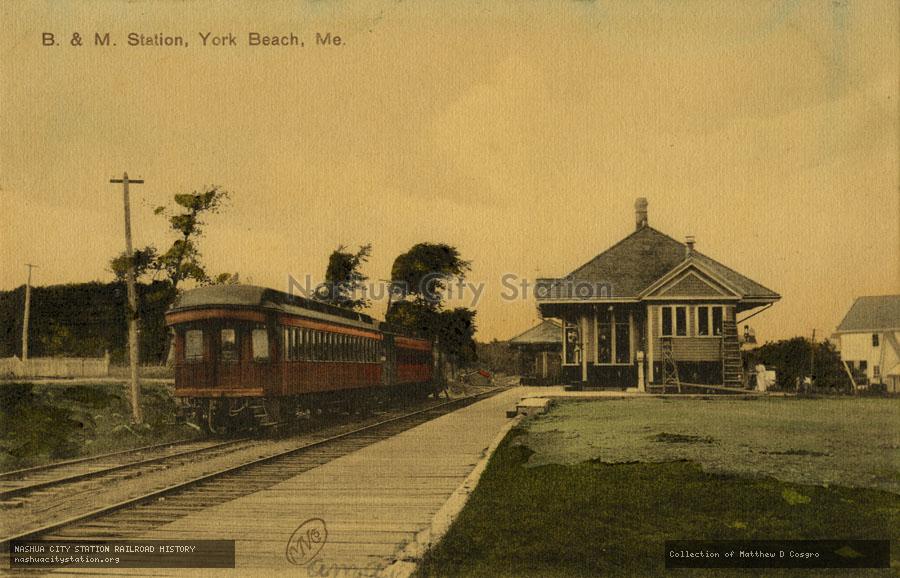 Postcard: Boston & Maine Station, York Beach, Maine